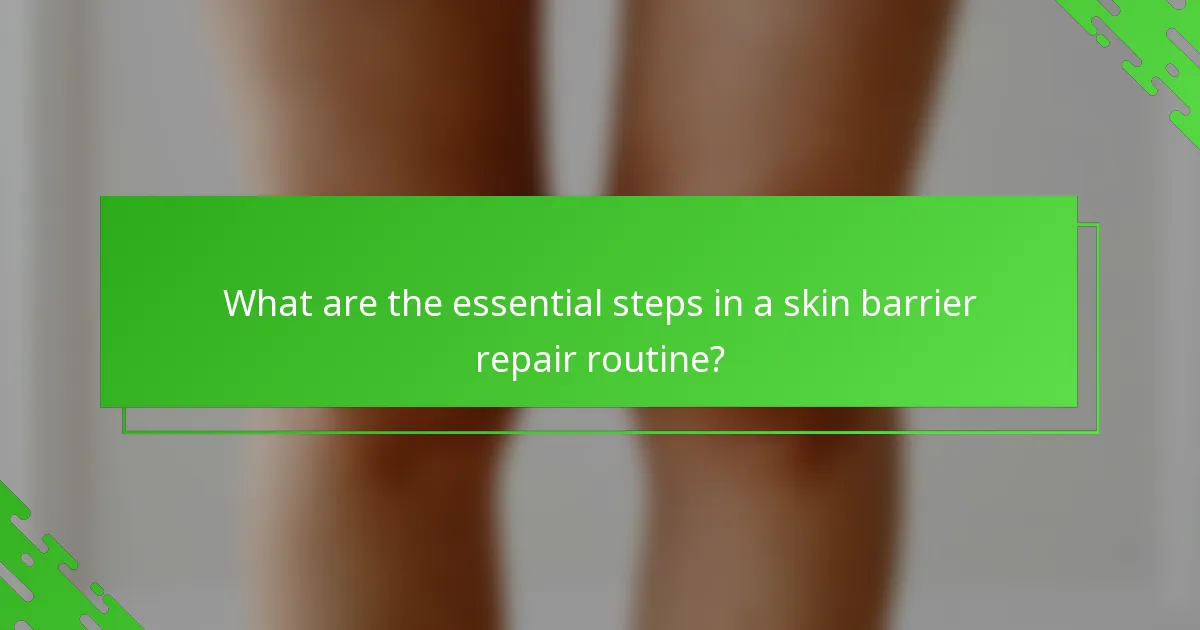 What are the essential steps in a skin barrier repair routine?