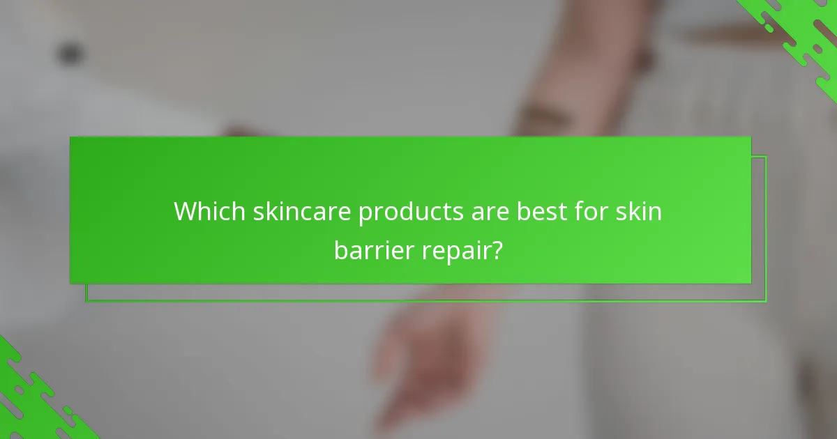 Which skincare products are best for skin barrier repair?